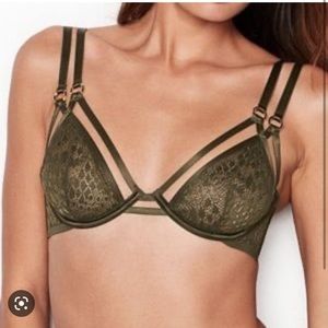 Victoria’s Secret olive green double strap bra NWT